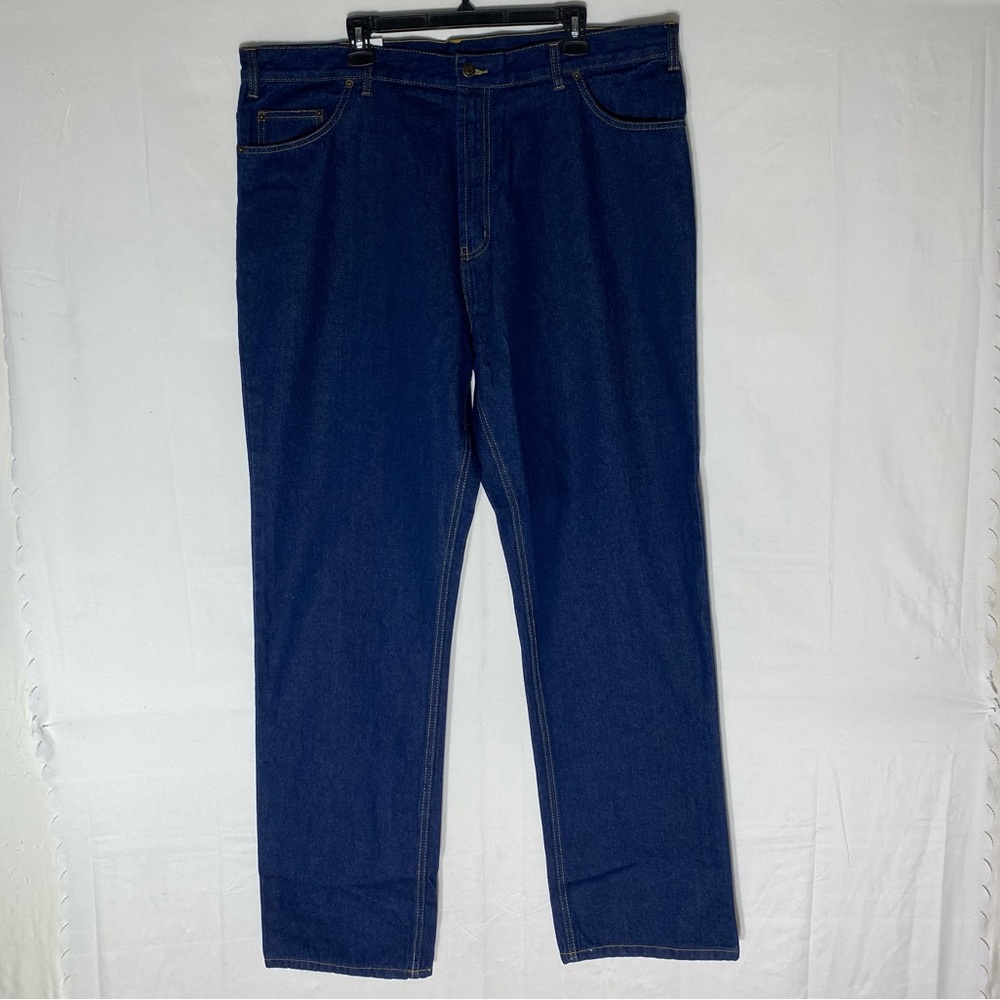 Full Blue Dark Wash Relaxed Fit 5 Pocket Jeans 42X36 NWT